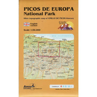 Picos de Europa National Park Map - Front Cover