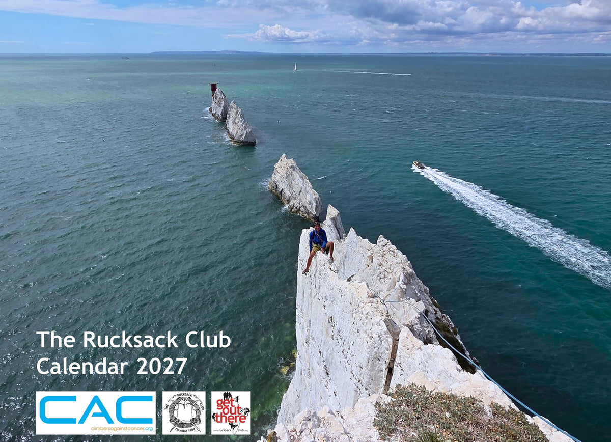 Rucksack Club 2027 Calendar in support of Climbers Against Cancer - Front Cover