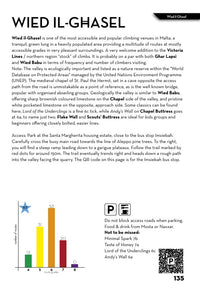 Sport Climbing in Malta and Gozo Guidebook (Topo) - Example area description