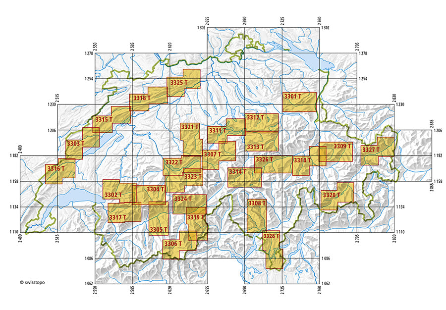 Swiss Topo Maps - Area Covered
