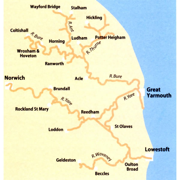 The Broads Heron Map - Area covered