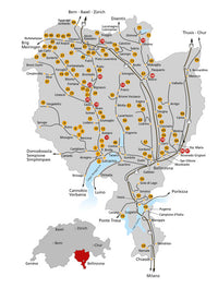 Ticino Rock Climbing Guidebook - areas covered