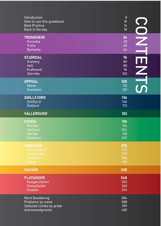 Trøndelag Bouldering Guidebook - Index of crags