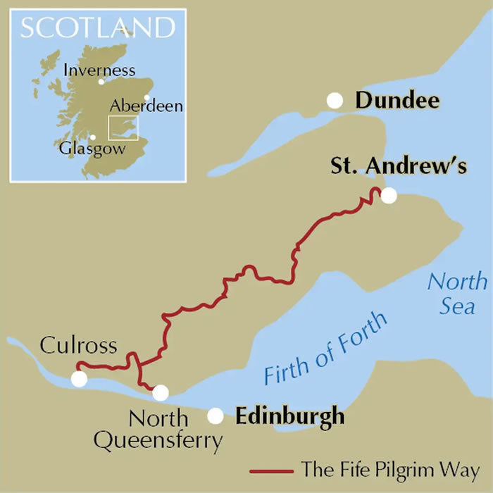 Walking the Fife Pilgrim Way Guidebook - Route map
