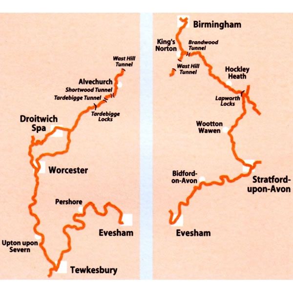 Avon Ring and Droitwich Ring Heron Map - area covered