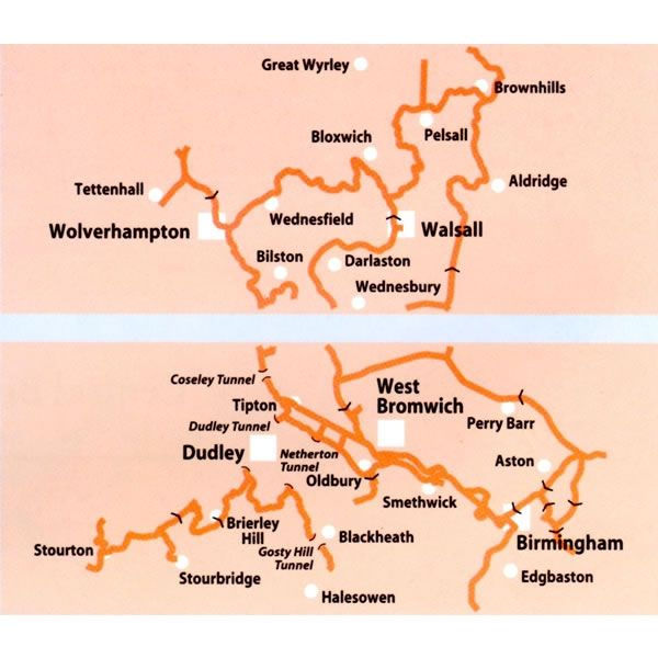 Birmingham Canal Navigations Heron Map - area covered