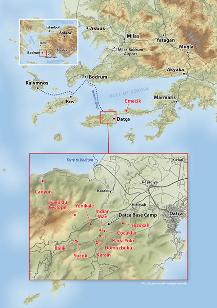 Datca Sport Climbing Guidebook - Areas covered