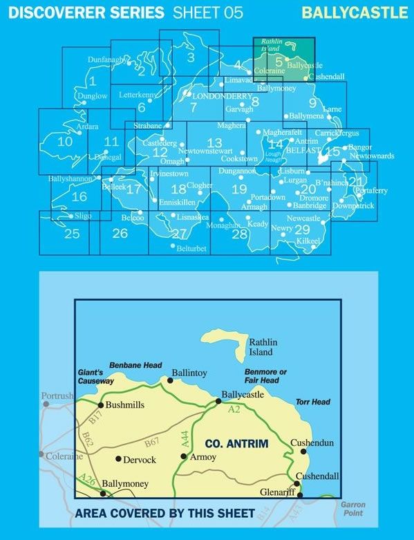 Irish Discoverer Map 5, Ballycastle - Area overview