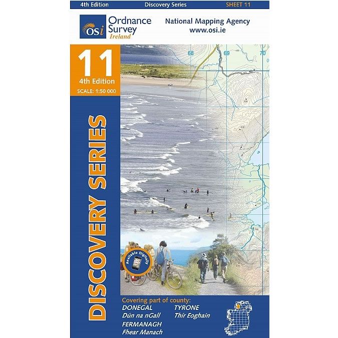 Irish Discovery Map 11, Donegal - South