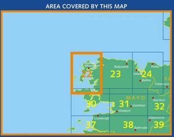 Irish Discovery Map 22, Mayo - North West - Area Covered