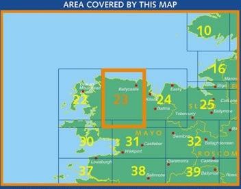 Irish Discovery Map 23, Mayo - North Central - Area Covered