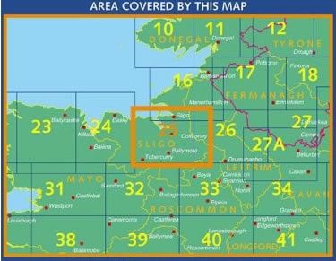 Irish Discovery Map 25, Sligo, Roscommon and Leitrim - Area Covered