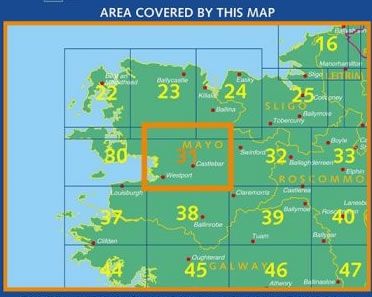 Irish Discovery Map 31, Mayo - Centre - Area Covered