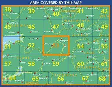 Irish Discovery Map 53, Clare, Galway, Offaly and Tipperary - Area Covered