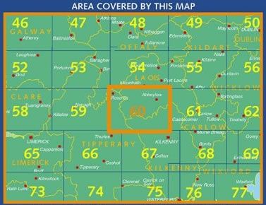 Irish Discovery Map 61, Carlow, Kildare, Kilkenny, Laois and Wicklow - Area covered