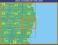 Irish Discovery Map 62, Carlow, Wexford and Wicklow - Area covered