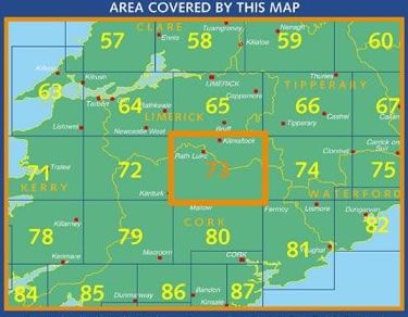 Irish Discovery Map 73, Cork and Limerick - Area covered