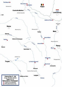 France East Roc 2 Guidebook - Area A - Ardennes and Champagne regions near the cities of Nancy and Reims, close to the Luxemburg border