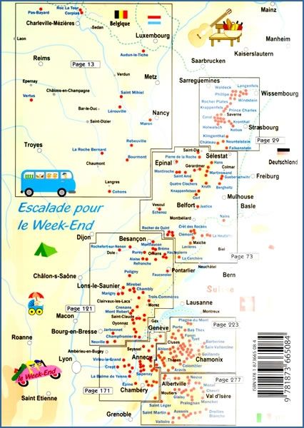 France East Roc 2 Guidebook - Escalade Pour le Weekend - Area Covered