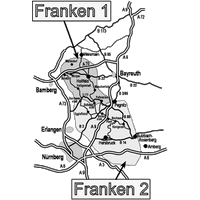 Franken 1 and Franken 2 area map