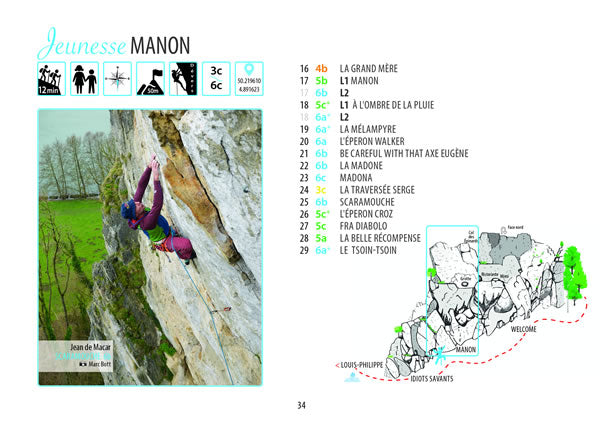 Freyr Sport Climbing Guidebook - example page - 1