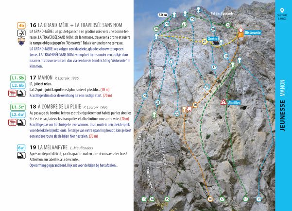 Freyr Sport Climbing Guidebook - example page - 2