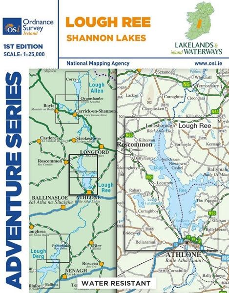 Irish Adventure Map - Lough Ree - Area covered