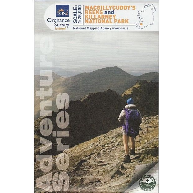 Irish Adventure Map - Macgillycuddy's Reeks,Irish Adventure Map - Macgillycuddy's Reeks - Area covered