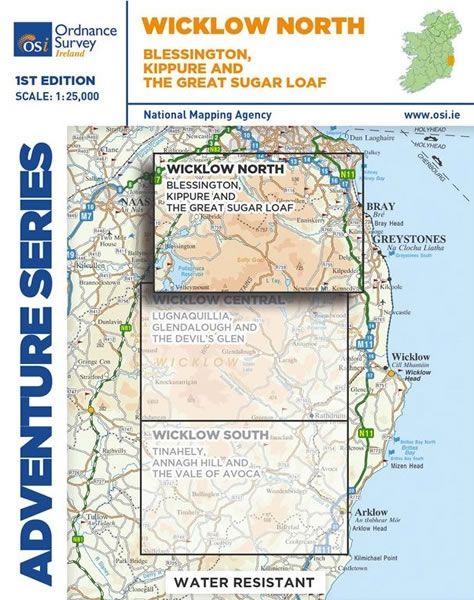 Irish Adventure Map - Wicklow North - Area Covered