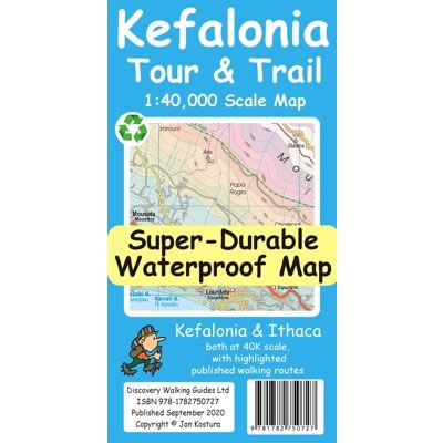 Kefalonia Tour and Trail Super-Durable Map