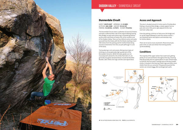 Lake District Bouldering Guidebook - sample page