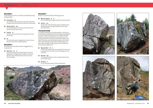 Lake District Bouldering Guidebook - sample topo