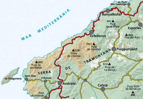 Tramuntana South Mountain Map overview