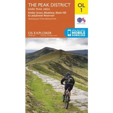 OS Explorer Map OL01 - The Peak District, Dark Peak area