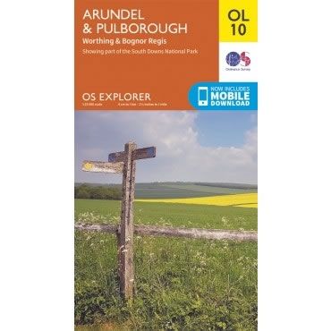 OS Explorer Map OL10 - Arundel and Pulborough