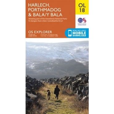 OS Explorer Map OL18 - Harlech, Porthmadog and Bala