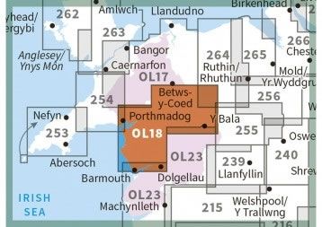 OS Explorer Map OL18 - Harlech