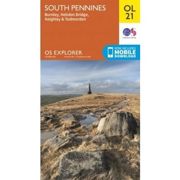 OS Explorer Map OL21 - South Pennines