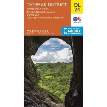 OS Explorer Map OL24 - The Peak District, White Peak Area