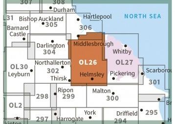 OS Explorer Map OL26 - North York Moors - Western area - surrounding area