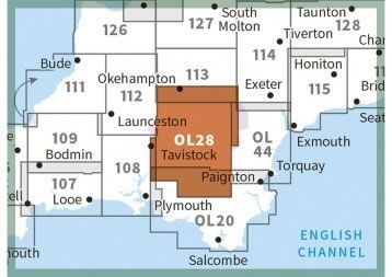 OS Explorer Map OL28 - Dartmoor - surrounding area