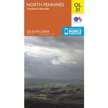 OS Explorer Map OL31 - North Pennines, Teesdale and Weardale