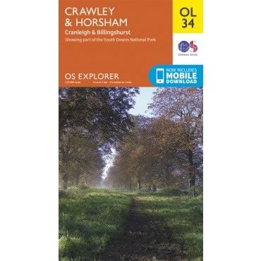 OS Explorer Map OL34 - Crawley and Horsham