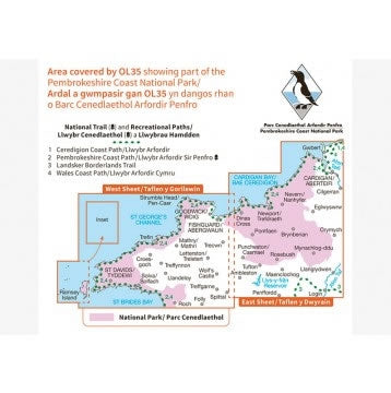 OS Explorer Map OL35 - North Pembrokeshire - area covered