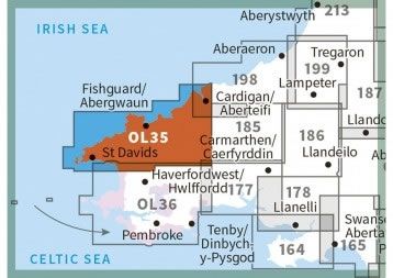 OS Explorer Map OL35 - North Pembrokeshire - surrounding area,OS Explorer Map OL35 - North Pembrokeshire,OS Explorer Map OL35 - North Pembrokeshire - area covered