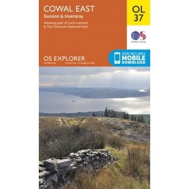 OS Explorer Map OL37 - Cowal East, Dunoon and Inveraray