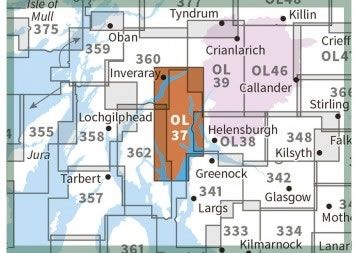 OS Explorer Map OL37 - Cowal East