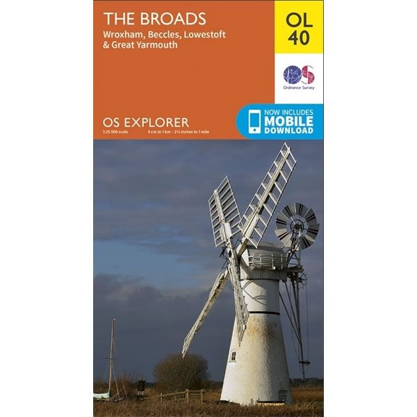 OS Explorer Map OL40 - The Broads