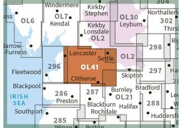 OS Explorer Map OL41 - Forest of Bowland and Ribblesdale - surrounding area