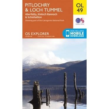 OS Explorer Map OL49 - Pitlochry and Loch Tummel